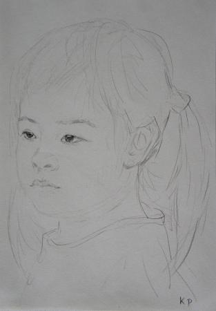 人像素描．公園．小孩3
